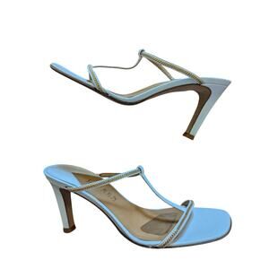 Lauren Ralph Lauren White Gold Chain Heels Size 7